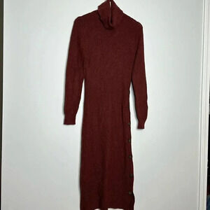 Hippie Rose Sweater Dress with Side Buttons